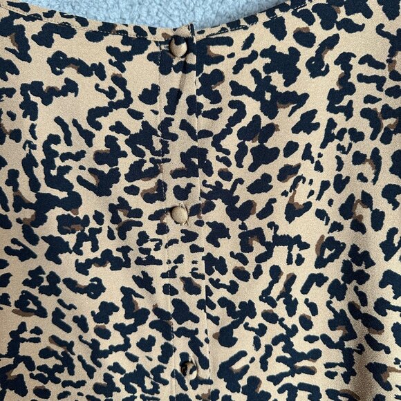 Ava and Viv Top Womens Plus Size 4X Leopard Print Button Back Casual Flowy - Picture 7 of 12